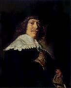 Portrait of a young man holding a glove, Frans Hals